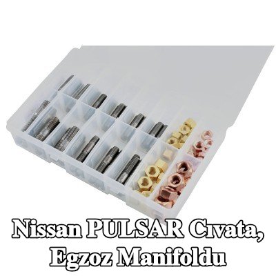 Connect Cıvata, egzoz manifoldu Alfa Romeo, BMW, Chrysler, Citroën, Fiat, Ford, Honda, Mazda, Nissan, Opel, Peugeot, Porsche, Renault, Saab, Vauxhall, Volvo — Nissan Pulsar