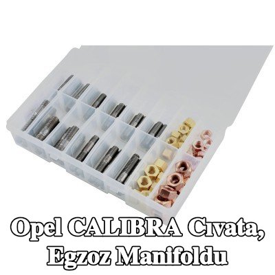 Connect Cıvata, egzoz manifoldu Alfa Romeo, BMW, Chrysler, Citroën, Fiat, Ford, Honda, Mazda, Nissan, Opel, Peugeot, Porsche, Renault, Saab, Vauxhall, Volvo — Opel Calibra