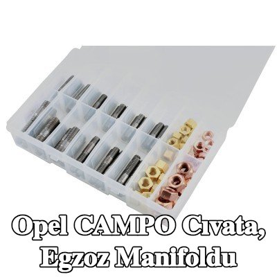 Connect Cıvata, egzoz manifoldu Alfa Romeo, BMW, Chrysler, Citroën, Fiat, Ford, Honda, Mazda, Nissan, Opel, Peugeot, Porsche, Renault, Saab, Vauxhall, Volvo — Opel Campo