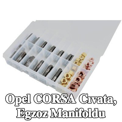 Connect Cıvata, egzoz manifoldu Alfa Romeo, BMW, Chrysler, Citroën, Fiat, Ford, Honda, Mazda, Nissan, Opel, Peugeot, Porsche, Renault, Saab, Vauxhall, Volvo — Opel Corsa