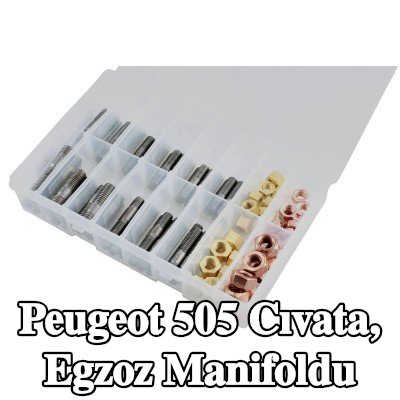 Connect Cıvata, egzoz manifoldu Alfa Romeo, BMW, Chrysler, Citroën, Fiat, Ford, Honda, Mazda, Nissan, Opel, Peugeot, Porsche, Renault, Saab, Vauxhall, Volvo — Peugeot 505