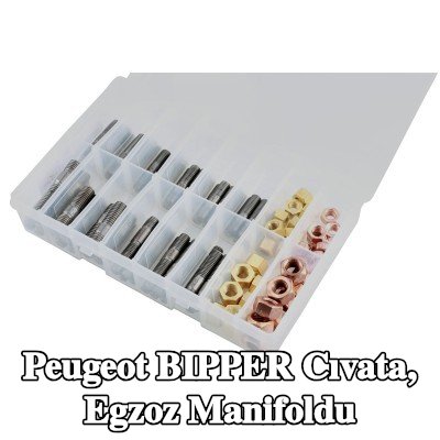Connect Cıvata, egzoz manifoldu Alfa Romeo, BMW, Chrysler, Citroën, Fiat, Ford, Honda, Mazda, Nissan, Opel, Peugeot, Porsche, Renault, Saab, Vauxhall, Volvo — Peugeot Bipper