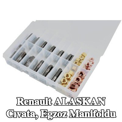 Connect Cıvata, egzoz manifoldu Alfa Romeo, BMW, Chrysler, Citroën, Fiat, Ford, Honda, Mazda, Nissan, Opel, Peugeot, Porsche, Renault, Saab, Vauxhall, Volvo — Renault Alaskan