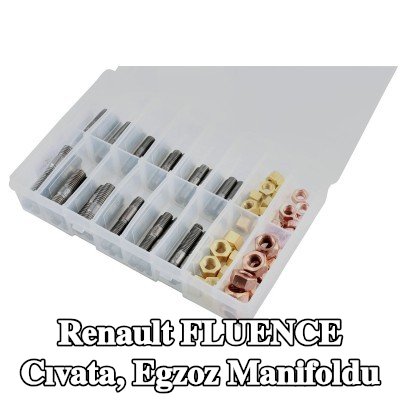 Connect Cıvata, egzoz manifoldu Alfa Romeo, BMW, Chrysler, Citroën, Fiat, Ford, Honda, Mazda, Nissan, Opel, Peugeot, Porsche, Renault, Saab, Vauxhall, Volvo — Renault Fluence