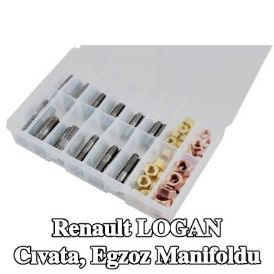 Connect Cıvata, egzoz manifoldu Alfa Romeo, BMW, Chrysler, Citroën, Fiat, Ford, Honda, Mazda, Nissan, Opel, Peugeot, Porsche, Renault, Saab, Vauxhall, Volvo — Renault Logan