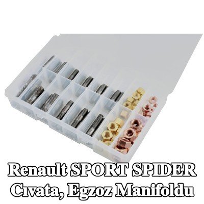 Connect Cıvata, egzoz manifoldu Alfa Romeo, BMW, Chrysler, Citroën, Fiat, Ford, Honda, Mazda, Nissan, Opel, Peugeot, Porsche, Renault, Saab, Vauxhall, Volvo — Renault Sport Spider