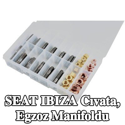 Connect Cıvata, egzoz manifoldu Alfa Romeo, BMW, Chrysler, Citroën, Fiat, Ford, Honda, Mazda, Nissan, Opel, Peugeot, Porsche, Renault, Saab, Vauxhall, Volvo — SEAT Ibiza