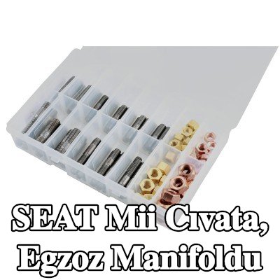 Connect Cıvata, egzoz manifoldu Alfa Romeo, BMW, Chrysler, Citroën, Fiat, Ford, Honda, Mazda, Nissan, Opel, Peugeot, Porsche, Renault, Saab, Vauxhall, Volvo — SEAT Mii