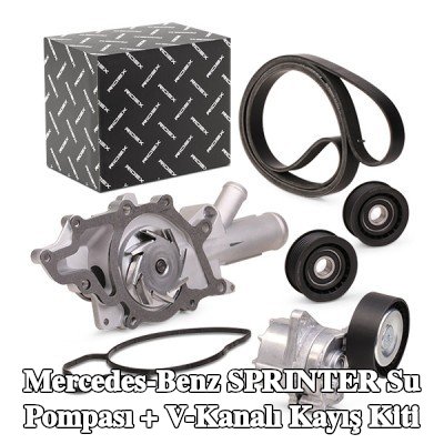 RIDEX Su pompası ile Su Pompası + V-Yivli Kayış Kiti — Mercedes-Benz Sprinter