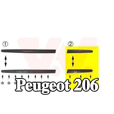 VAN WEZEL القوالب الجانبية — Peugeot 206