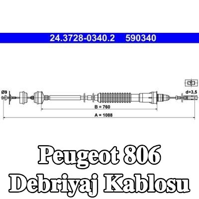 ATE Debriyaj kablosu — 2002 Peugeot 806