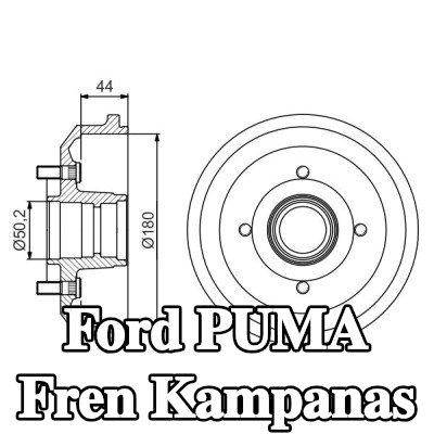 BOSCH Arka aks fren kampanası, 216mm, tekerlek yatağı ile — Ford Puma