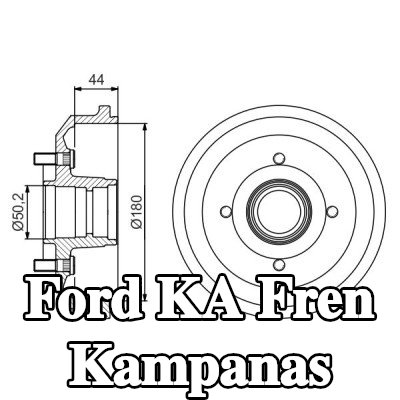 BOSCH Arka aks fren kampanası, 216mm, tekerlek yatağı ile — 2000 Ford Ka