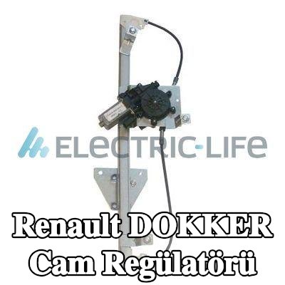 ELECTRIC LIFE Sol ön cam regülatörü, Elektrikli, elektrik motorlu — Renault Dokker