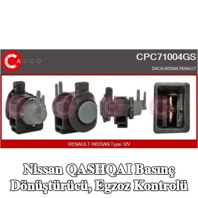 CASCO Basınç dönüştürücü, egzoz kontrolü — 2006 Nissan Qashqai