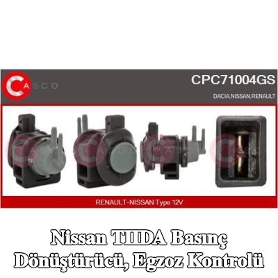 CASCO Basınç dönüştürücü, egzoz kontrolü — Nissan Tiida