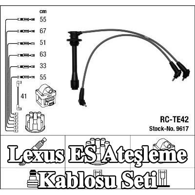 NGK Ateşleme kablosu seti mavi — Lexus Es