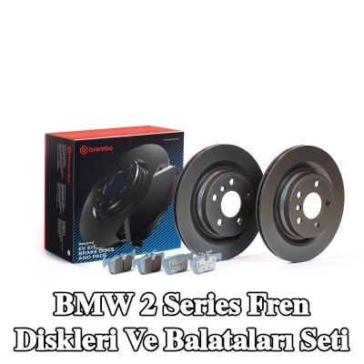 BREMBO İçten havalandırmalı fren diskleri ve balataları seti, gıcırtı önleyici plaka ile, cıvata/vida ile — 2016 BMW 2 Series