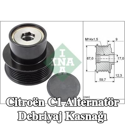INA Alternatör debriyaj kasnağı Montaj için özel aletler gerektirir — Citroën C1