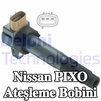DELPHI Ateşleme bobini 2 pimli konektör, 12V — Nissan Pixo
