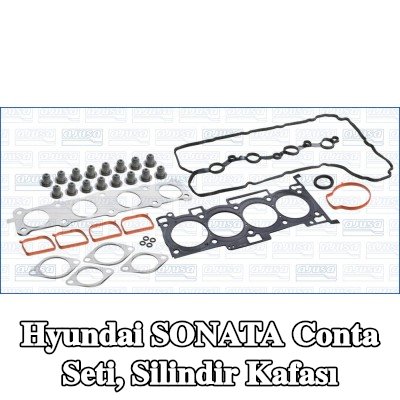 AJUSA Conta seti, silindir kapağı contalı silindir kapağı, valf gövdesi contalı, MULTILAYER STEEL — Hyundai Sonata