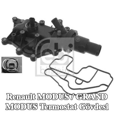 FEBI BILSTEIN Conta/sızdırmazlık elemanı ile termostat muhafazası — Renault Modus / Grand Modus