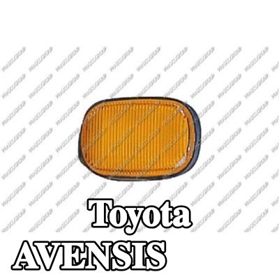PRASCO مؤشر جانبي أمامي أيسر, أمامي أيمن, تركيب جانبي, برتقالي, أصفر, بدون حامل لمبة — 2000 Toyota Avensis