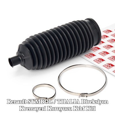 FEBI BILSTEIN Sol ön aks direksiyon kremayeri kılıfı kiti, kelepçeli — 2012 Renault Symbol / Thalia