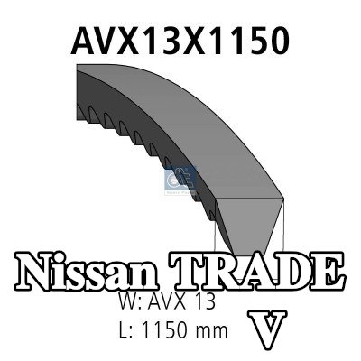 DT Spare Parts مجموعة الحزام V — Nissan Trade