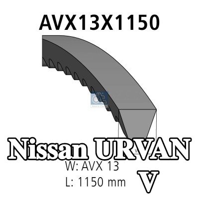 DT Spare Parts مجموعة الحزام V — Nissan Urvan