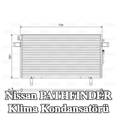 VALEO Kurutucusuz klima kondansatörü — 2000 Nissan Pathfinder