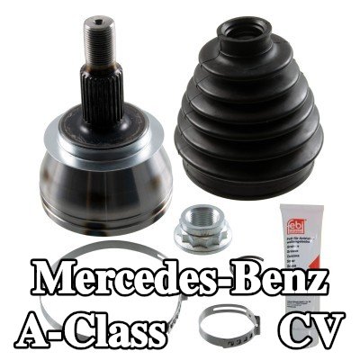 FEBI BILSTEIN طقم مفصل CV المحور الأمامي الأيسر, المحور الأمامي الأيمن, مع صمولة, مع شحم — 2012 Mercedes-Benz A-Class