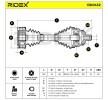 RIDEX Tahrik mili Ön Aks Sol, 585mm — 1990 Audi 80 (6)
