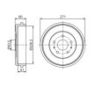 BOSCH Arka aks fren kampanası, 271mm — Ford Focus (4)