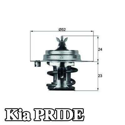 MAHLE ثرموستات 83°C, 52mm, مع حشية/مانع تسرب — Kia Pride