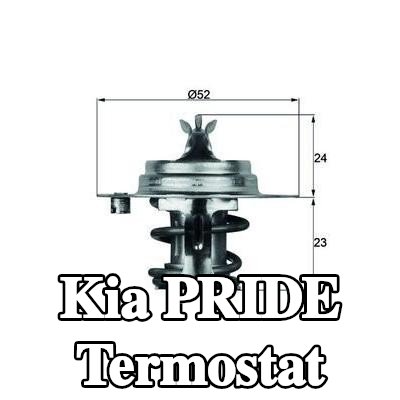MAHLE Termostat 83°C, 52mm, contalı/sızdırmaz — Kia Pride