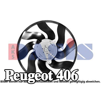 AKS DASIS عجلة المروحة, تبريد المحرك بدون غطاء مروحة الرادياتير — Peugeot 406