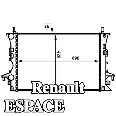 MAHLE مبرد المحرك — 1998 Renault Espace
