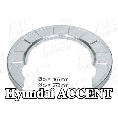 AIC لوحة دعم قرص الفرامل للمحور الخلفي الأيسر, المحور الخلفي الأيمن — 2005 Hyundai Accent
