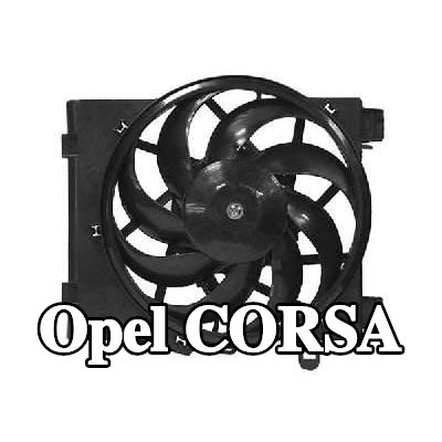 VAN WEZEL مروحة مكثف تكييف الهواء مع محرك كهربائي — Opel Corsa