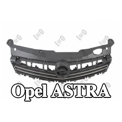 ABAKUS شبكة المبرد المركزية, أسود, حافة مطلية بالكروم — 2012 Opel Astra