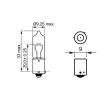 BOSCH Sinyal lambası ampulü H21W, 12V — 2011 BMW 7 Series (4)