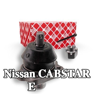 FEBI BILSTEIN مفصل كروي للمحور الأمامي الأيسر, المحور الأمامي الأيمن, علوي, مع صمولة تاجية ودبوس مقسم, مع حلقة تثبيت — Nissan Cabstar E