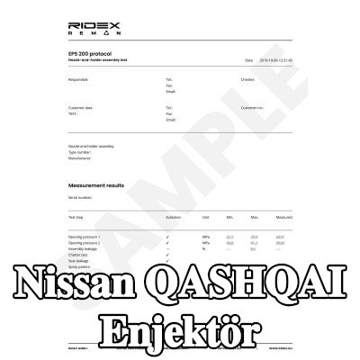 RIDEX REMAN Enjektör Common Rail (CR), Kontrol Ünitesi/Yazılımı eğitilmeli/güncellenmelidir, conta halkası ile — 2012 Nissan Qashqai