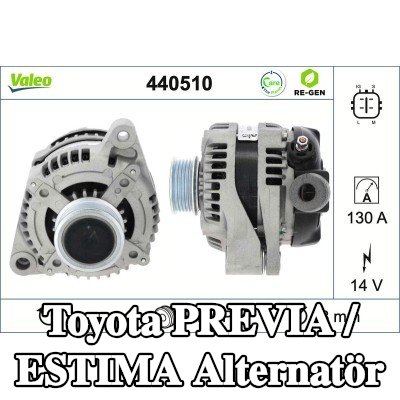 VALEO Alternatör 130A — Toyota Previa / Estima