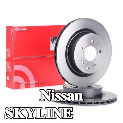 BREMBO قرص مكابح Prime, Outer Diameter: 322mm, مزود بفتحات تهوية داخلية, مطلي — Nissan Skyline