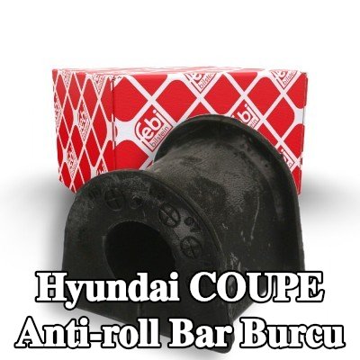 FEBI BILSTEIN Ön aks stabilizatör çubuğu burcu, 21mm, Kauçuk — Hyundai Coupe