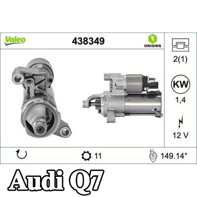 VALEO محرك التشغيل قطعة أصلية جديدة, 1, 4kW — Audi Q7