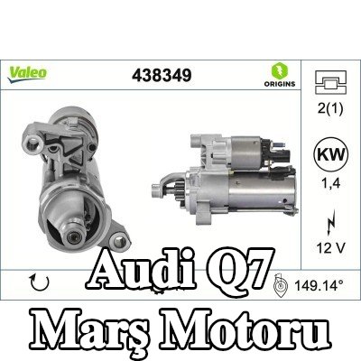 VALEO Marş motoru YENİ ORİJİNAL PARÇA, 1, 4kW — Audi Q7