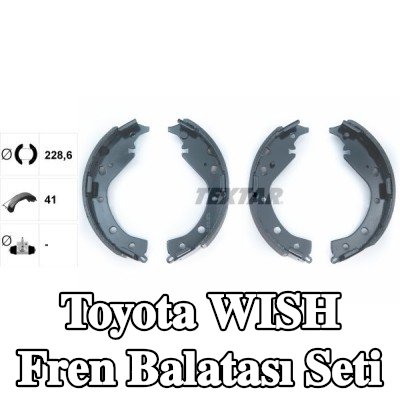 TEXTAR Aksesuarları dahil fren pabuç seti, el freni kolu olmadan — Toyota Wish